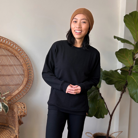 The Bamboo Fleece Crewneck Sweatshirt with Kangaroo Pocket